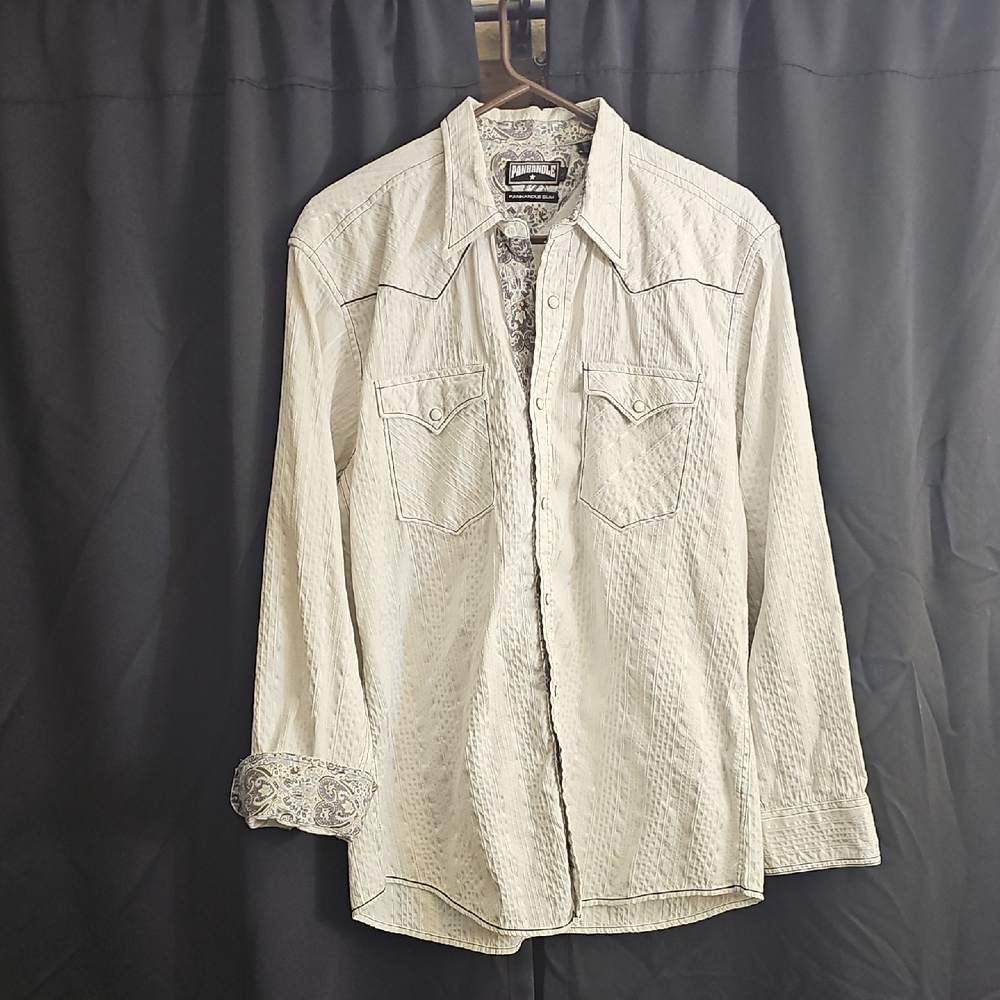 Panhandle Slim White Casual Button Down Shirt
